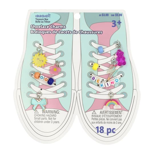 Treasure Box Shimmer Shoelace Charms by Creatology™